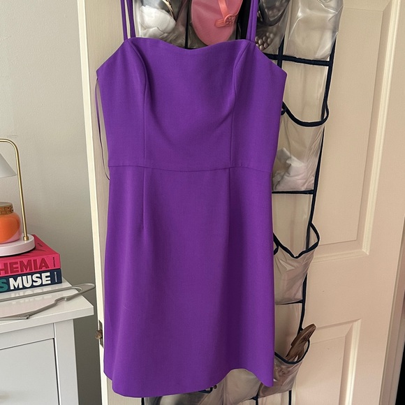French Connection Vibrant Purple Strapless Dress - perfect for LSU or TCU games! - Picture 1 of 2